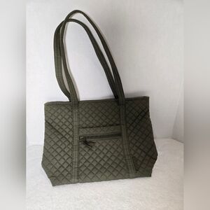 Vera Bradley Quilted Forest Green Tote